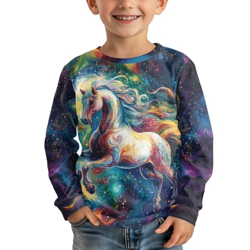 Xpyiqun Shirts Size 3-16 Y Long Sleeve T-Shirts for Girls Pullover Top Kids Crewneck Graphic Tees Soft Clothes4