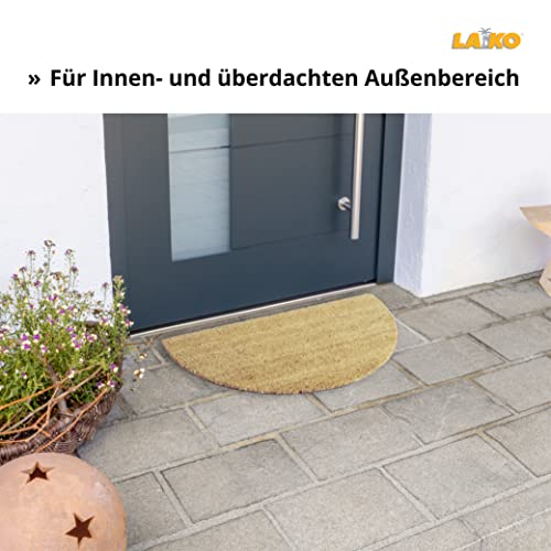 LAKO Tappetino in cocco semicircolare, 40 x 75 cm