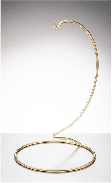 Sienna Glass Gold metal ornament stand large