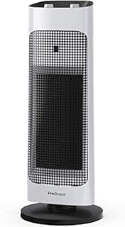 Pro Breeze® 2000W Ceramic Tower Fan Heater - Energy Saving Electric Heater with Automatic Oscillation Tip-Over Protection & 4 Heat Settings - Portable Tower Heater for Home & Office