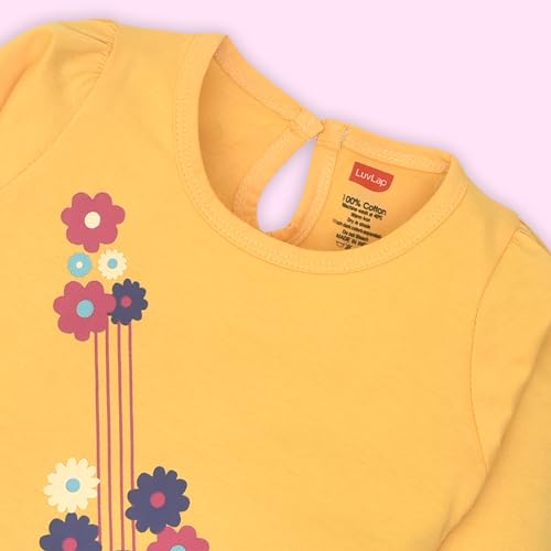 Image of LuvLap Baby Girls 100% Cotton Full Sleeve Girls Top, Pack of 4