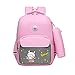 Générique Transport Chat Cabine Homologué Sac d'école et d'école Steamedbun d'école pour Japonais pour à Dos pour Filles Porte-Cartes De Visite Support Noir (Pink, One Size)