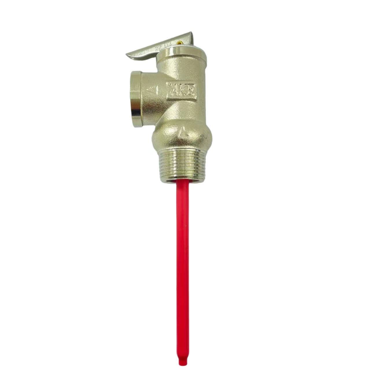 Pygfdci Single-Coloured 8 Bar 0.8 Mpa 210F 99°C Ake Safety Valve Temperature And Pressure Reducing Valve Relief Nickel-Plated Brass