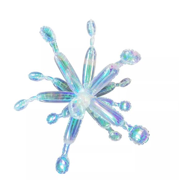 Image of Iridescent Cone Spike Balloons Holographic Balloons Star Burst Sparkly Music Birthday Multi-color Stars Foil Explosion Star Carnival Party Decorations Baby Shower Wedding Bachelorette Party Supplies