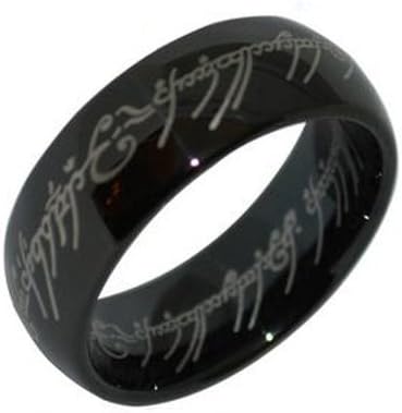 Accessaries The Lord of Rings Fashion Tungsten Carbide Ring Toy Game Ring Mens Jewelry Gold Black Silver Celtic Dragon (151, 9)