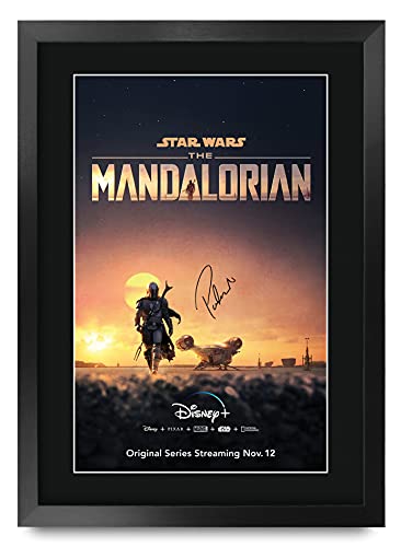 The Mandalorian Pedro Pascal photo signée A3 encadrée pour sublimer votre salon ou coin cinéma