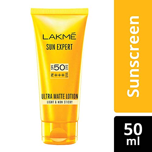 Image of LAKME Rose Face Powder, Matte For Oily Skin, Soft Pink, 40g & Sun Expert SPF 50 PA+++ Ultra Matte Lotion, 50ml