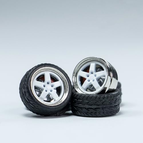 1/64 Die-Cast Model Wheel and Tire Set