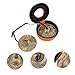 Kisangel Brass Meditation Cymbal Bell Compact Handcrafted Percussion Instrument for Yoga and Religious Ceremonies with Carrying Bag Brass Material for Adults and Meditation Practice