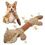 Goboloto Tug of War Dog Toy, Interactive Dog Toys for Aggressive Chewers, Squeaky Squirrels Puppy Toys for Small,Medium,Large Breed