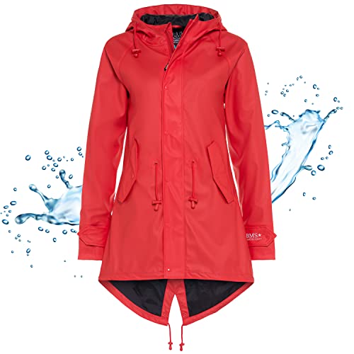 BMS Regenmantel 100% wasserdicht - rot - 40