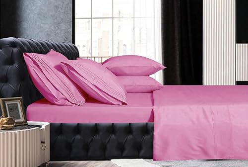 Image of Mocassi Twin Sheet Set - Luxury Hotel 1800 Premier Bedding Sheets & Pillowcases - Ultra Soft Breathable & Cooling Bed Sheets - Deep Pocket - Wrinkle Resistant - 4 Piece Set - Twin, Light Pink