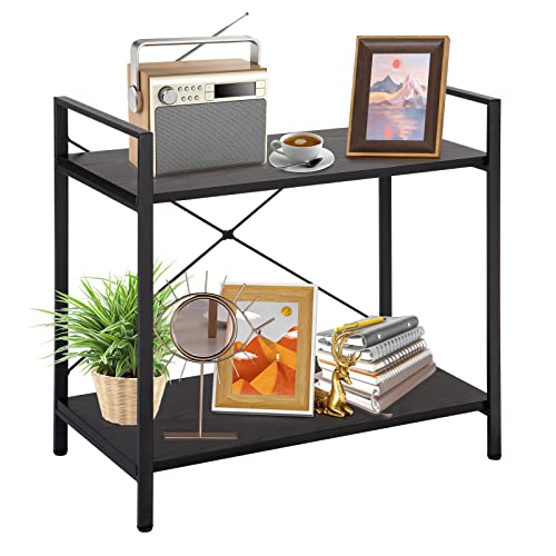 ZenStyle 2 Tier Small Bookshelf for Small Space, 2 Shelf