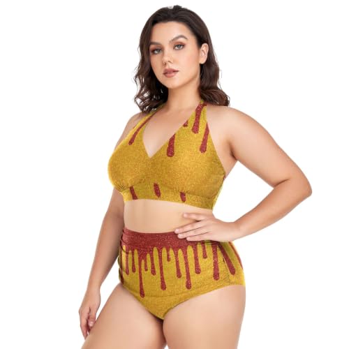 Bikini taille plus réglable à effet gainant pour effacer les complexes sur la plage