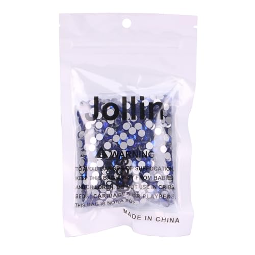 Image of Jollin 1440pcs Flatback Rhinestones Glue Fix Crystal Glass Diamantes Gems for Crafting Nail Art Crafts Decorations Clothes Shoes 4.8 mm (ss20, Sapphire)