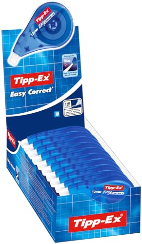 Tipp-Ex Easy Correct Cintas Correctoras Blancas - 12 m x 4,2 mm, Caja con 10 Unidades