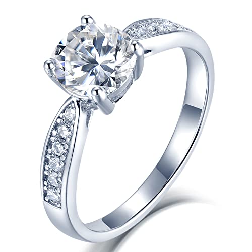 Bague femme en argent véritable avec zircones à porter au quotidien