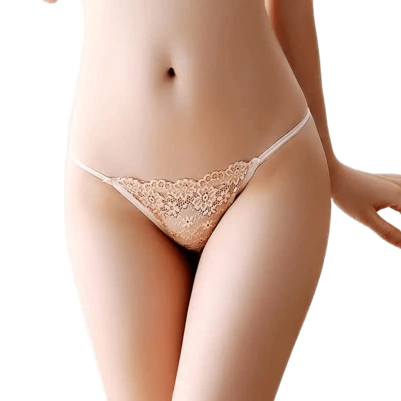 Vikimo Women's Sexy Lace G-String/T String/Thong Bikini Panty (Free Size) (Pack of 2, Skin)-picture-34