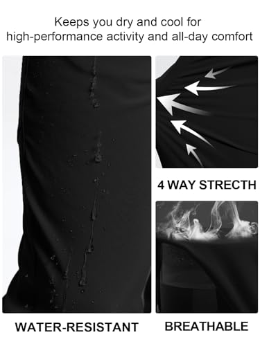 Men's Lightweight Hiking Pants Elastic Waist Water Resistant Quick-Dry Sweatpants for Running Traveling Outdoor Work4