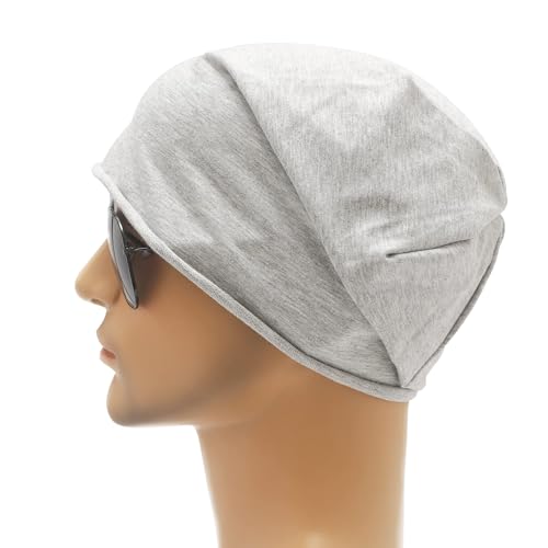 Image of ZLYC Cotton Thin Slouchy Beanie Hat for Men Women Fashion Soft Stretch Knit Skull Cap