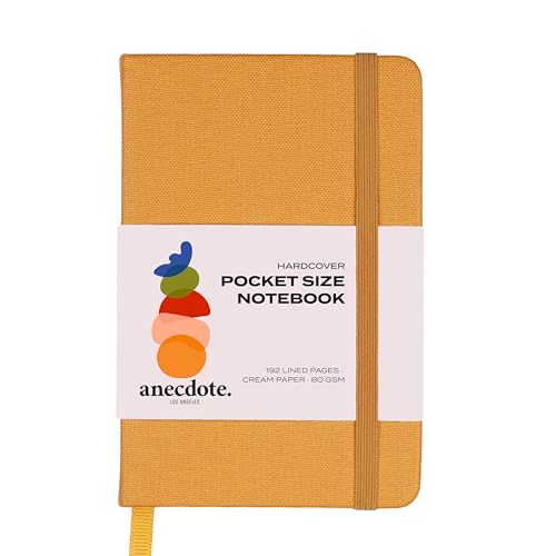 Carnet moutarde ANECDOTE de poche durable pour notes