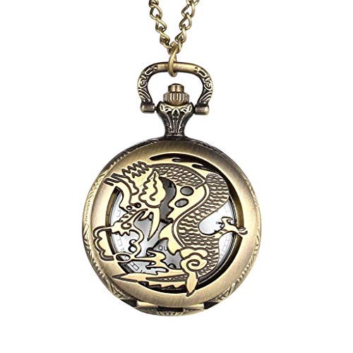 Preisvergleich Produktbild JJSPP Taschenuhr Retro Design Bronze Openwork Cover Taschenuhr