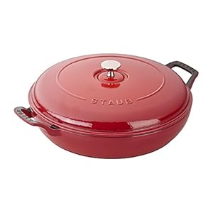 Staub Cast Iron 3.5-qt Braiser – Cherry, Made in France