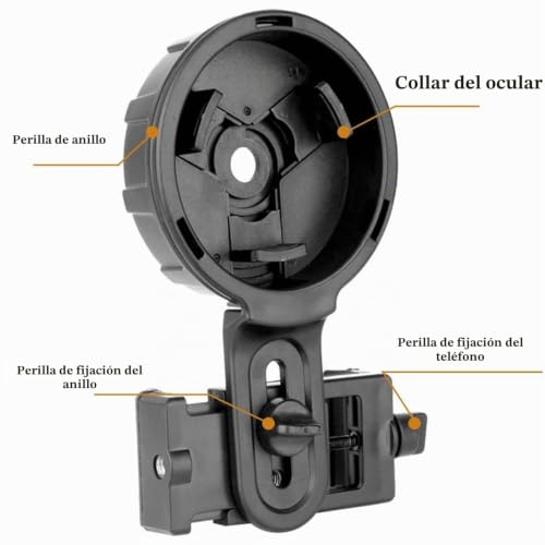 Adaptador de teléfono para telescopio compatible con prismáticos y monocular universal 5