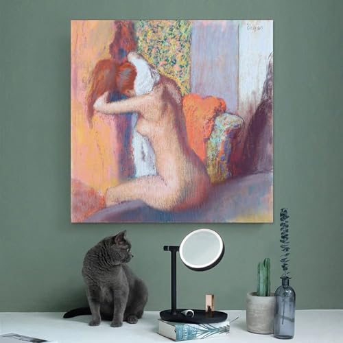 Impression toile Degas After The Bath de qualité supérieure 40cm - 3