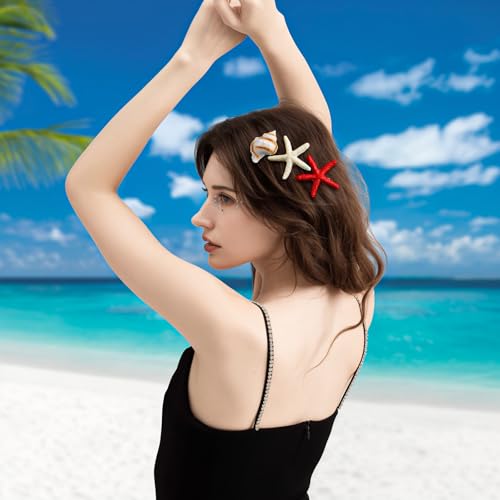 YGDZ Mermaid Accesorios para el Cabello, Broches de Estrella de Mar, Broche de Concha Marina, Purpurina para Cara y Cuerpo, Gemas para Cara, para Disfraz de Sirena para Mujer, Atuendo de Sirena de Halloween miniatura 7