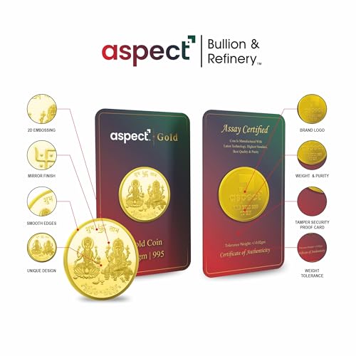 Image of Aspect Bullion 24K (995) Pure Gold Coin - Dumurti Design