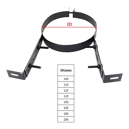 Chimney Wall Support Bracket Pellet Stove Pipe Strap Adjustable Wood Stove Pipe Hanger Flue Pipe Wall Band clamp - Image 2