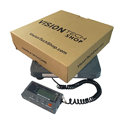 Visiontechshop Mvs1 Heavy Duty Shipping Postal Scale, Lb/Kg Switchable, Capacity 165Lb X 0.1Lb / 75Kg X 0.05Kg Readability, Battery Operated, Power Adapter Included, Portable Scale For Warehouse #TOP3