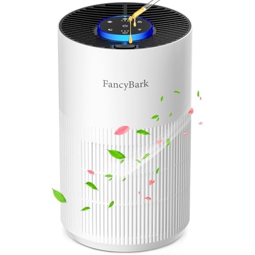 Air Purifiers for Home Bedroom Up to 1000 Ft², H14 True HEPA Room Air Purifiers for Bedroom With Sleep Mode Light Mode & Aroma Function Air Cleaner Smoke Odor Dust Pollen Pet Dander (White)