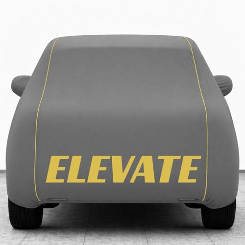 Image of Kings of Cover New Grey 100% Waterproof Elevate Car Cover | Polyester Car Body Cover for Rain & Sun | UV Protection, Dustproof, Scratch Resistant, Windproof, Heat Resistant, Custom Fit