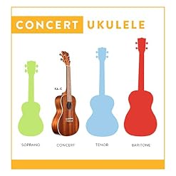 Kala Ukulélé Concert en acajou satiné avec bordure blanche (KA-C) - Les Beatles, Paul McCartney, John Lennon, RIngo Starr, George Harrison Kala Ukulélé Concert en acajou satiné avec bordure blanche (KA-C) – Image 5