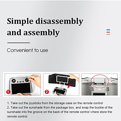 Careflection Sunshade hood for DJI Mini 3 Pro ( DJI RC)(Black) drone