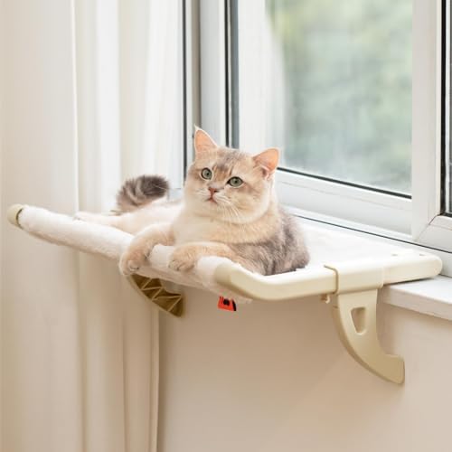 MEWOOFUN Folding Cat Window Perch For Indoor Cats