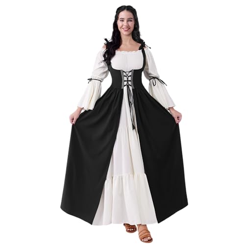 Spooktacular Creations Black Renaissance Costume Women, Medieval Chemise thumb #3