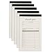 Roll Maven 5 Pack Thank You Receipt Book, 3.4x5.5 Handheld 2-Part Carbonless, White/Yellow Carbon Duplicate Copy Sales Order Form, Invoice Pad, Cute Convenient for Small Business (50 Sets)
