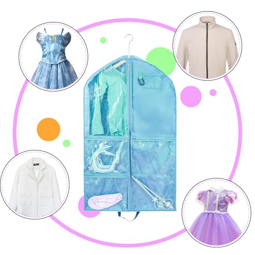 Waterproof Hanging Garment Bag,40 inch Garment Bags for Hanging Clothes,Garment Bags for Travel Storage,Dance Clothes Bag,Kids Garment Bag for Dance Costumes,Sports,Theatre,Beauty Pageants