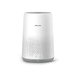 Philips 800i Series Compact Air Purifier, 49m2, HEPA & Activer Carbon Filter, Removes Up To 99,5% Of The Particles & Aerosols From The Air*, Connected with Air+ App, White (AC0850/70)