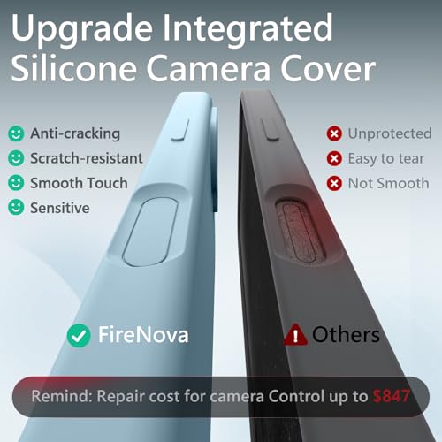 Image of FireNova Magnetic for iPhone 17 Case, Compatible with MagSafe, [Integrated Silicone Camera Control Button] [Camera Protection] Anti-Scratch Microfiber Lining Phone Case, 6.3 inch, Sky Blue