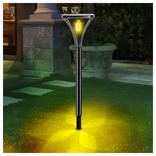 GIGAWATTS GW-705 Solar Light LED Path Spotlight with 5.5V/1W Panel 3.7V/2000mAh Lithium Battery IP44 Night Security Lantern for Garden Pathway Patio Yard (Pack of 1)
