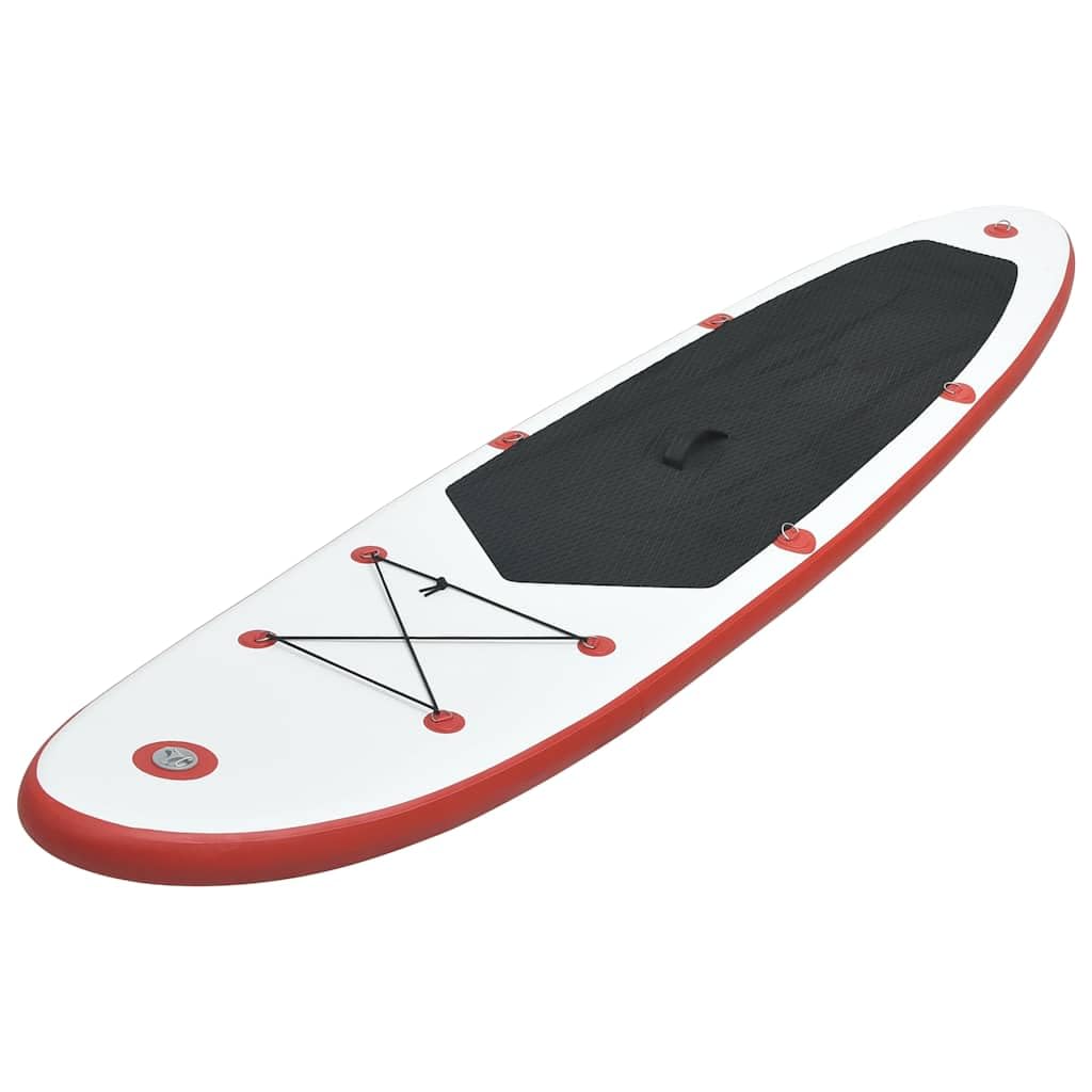 aphrophina Inflatable Stand Up Paddle Board Set with Oar and Accessories, Red and White, Durable Design for Adults