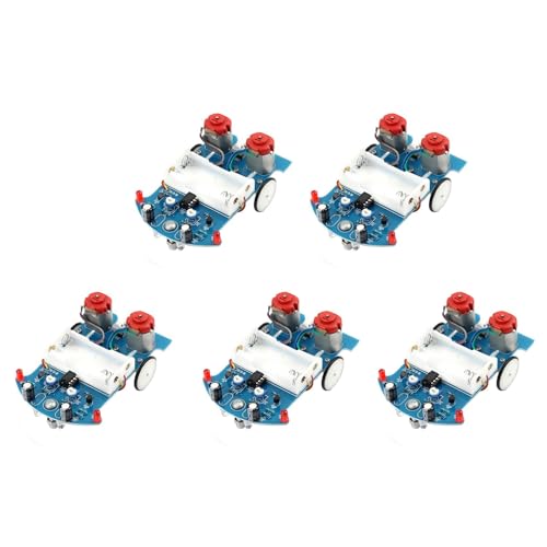 Cwmiibili 5X Practice Soldering Learning Electronics Kit Smart Car Project Kits Track Following RCar DIY Kit DIY Electronic Kit