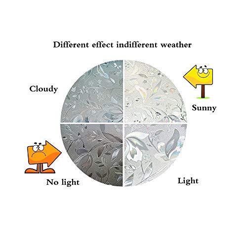 Niviy 00Z007-JD4 Excellent Quality 3D Static Cling Window Film Self Adhesive Window Covering Decorative Flower Privacy Film thumb #4