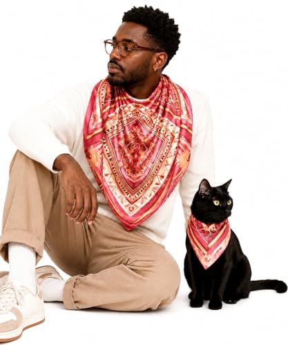 Foulard en soie rouge motif animal 88x88cm pour vos looks bohèmes