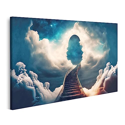 islandburner Bild auf Leinwand Treppe Zum Himmel Gott Religion Glaube Bilder Wandbilder Poster JCHO-1P