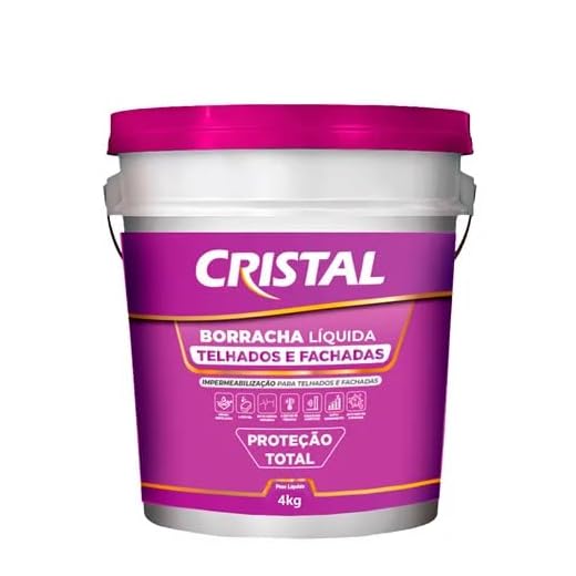 Cristal Borracha Liquida para Telhados e Fachadas 4KG Granizo Manta líquida à base d’água
